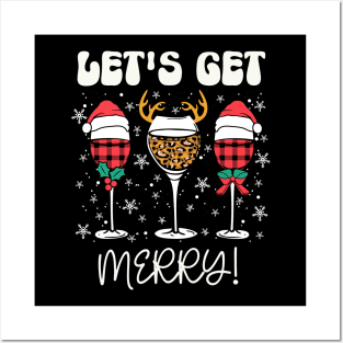 Christmas Wine Lover - Let's Get Jolly Posters and Art